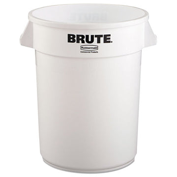Rubbermaid® Commercial Round Brute Container, Plastic, 32 Gal, White freeshipping - TVN Wholesale